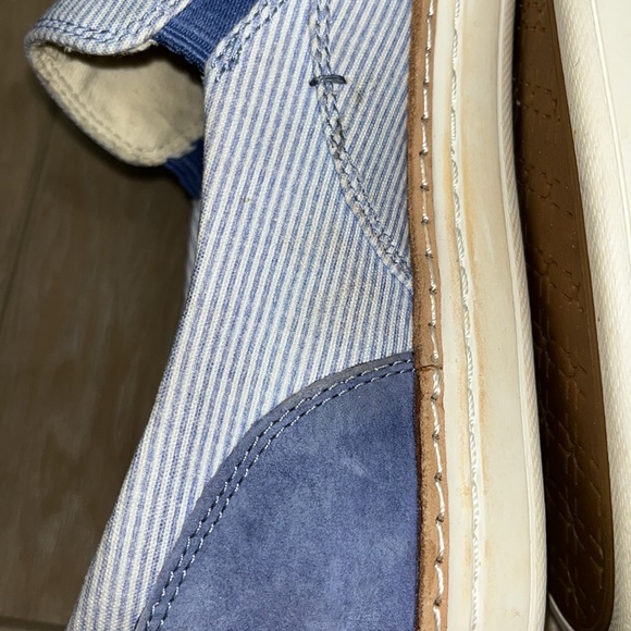 UGG Adley Stripe Slip On Canvas Sneaker in Blue and White Size 9 - Picture 6 of 9